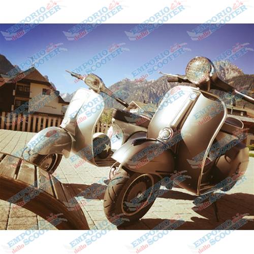 REJILLA CROMADA PARA FARO DELANTERO VESPA GTR - TS - SPRINT VELOCE - RALLY