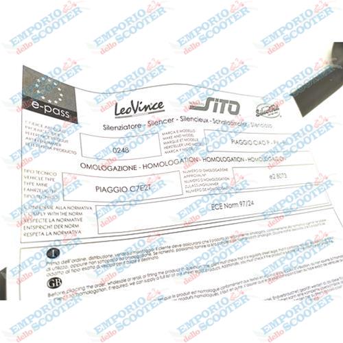 POT D'ÉCHAPPEMENT SITO PLUS POUR PIAGGIO CIAO