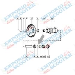 DISTANZIALE SU MOZZO RUOTA POSTERIORE APE 50