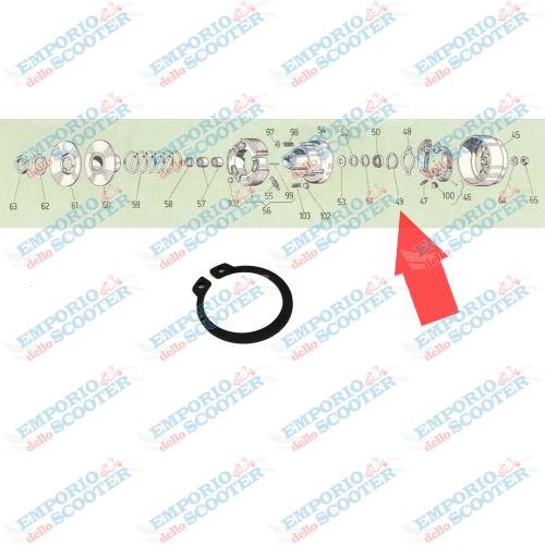 SEGGER FISSAGGIO MASSETTE AVVIAMENTO CICLOMOTORI PIAGGIO Ciao - Boxer - Bravo - SI - Grillo Con variatore