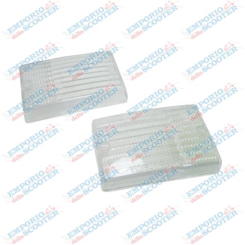 PAREJA DE LENTES DE INTERMITENTES TRASEROS - VESPA PK 50 - 80 - 100 - 125 S - PK 50 SS - BLANCO