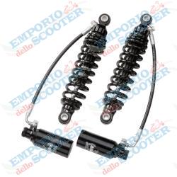 HARLEY DAVIDSON FLTRXS BITUBO PAIRE AVEC RÉGLAGE: PRÉCHARGE DU RESSORT, DÉTENTE, COMPRESSION, ENTRAXE 326MM, RESSORT NOIR