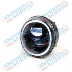 FRONT LED HEADLIGHT "ELIO BLACK" FOR VESPA GTS - 610LM - (2003-2018)