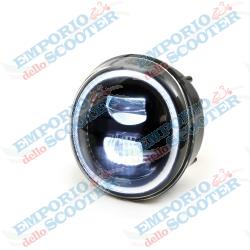 FRONT LED HEADLIGHT "ELIO BLACK" FOR VESPA GTS - 610LM - (2003-2018)