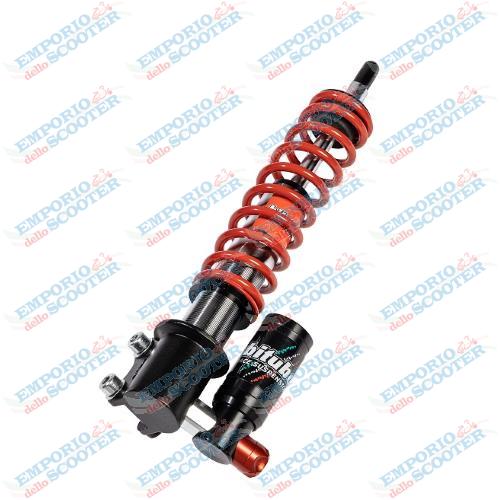 PIAGGIO VESPA GTS 300/GTS SUPER IE ABS BITUBO MONO POSTERIORE VESPA - VASCHETTA UNITA - REGOLAZIONI: PRECARICO MOLLA MECCANICO, COMPRESSIONE, MOLLA NERA