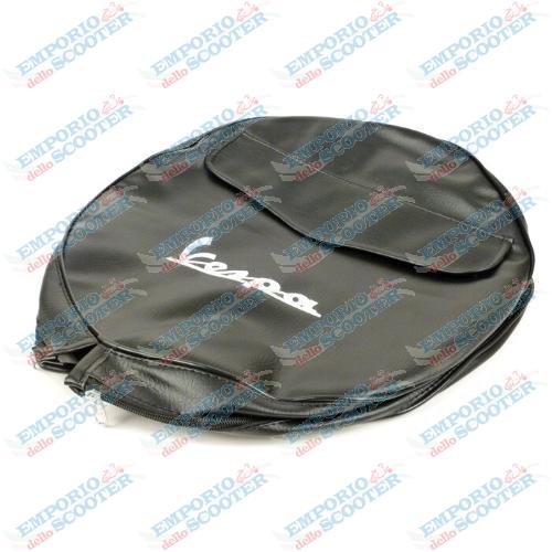 HOUSSE DE ROUE DE SECOURS 10" – NOIR – PIAGGIO – AVEC LOGO VESPA