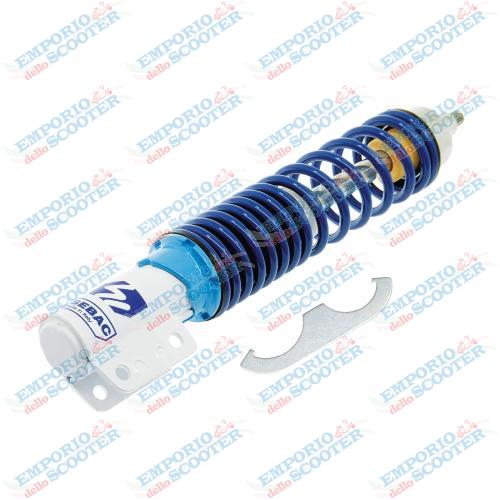 AMORTIGUADOR DELANTERO AJUSTABLE "SEBAC" - BLANCO/AZUL - VESPA PX