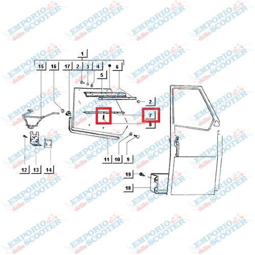 LISTELLO VETRO PORTA APE 50